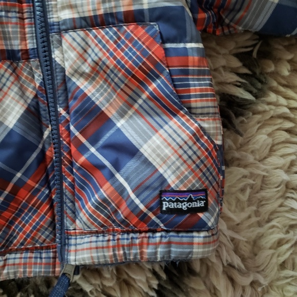 NWOT Patagonia Plaid Reversible Infant Coat ~ 3M - Picture 4 of 5